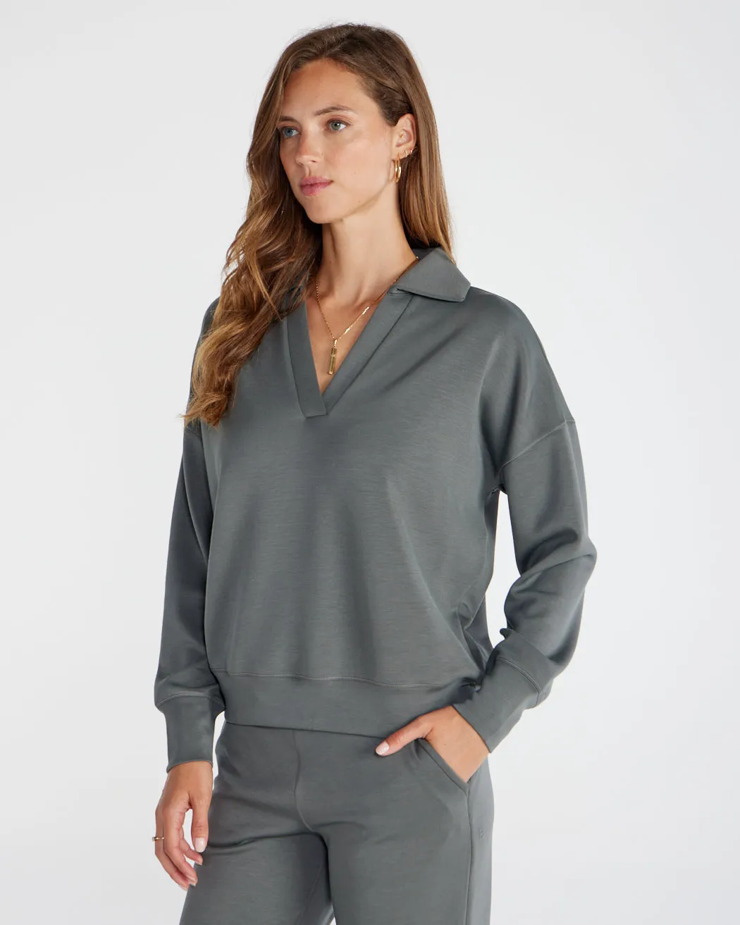 Opal Fleece Relaxed Polo