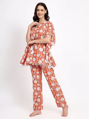 ORANGE SLUSH KAFTAAN LOUNGEWEAR