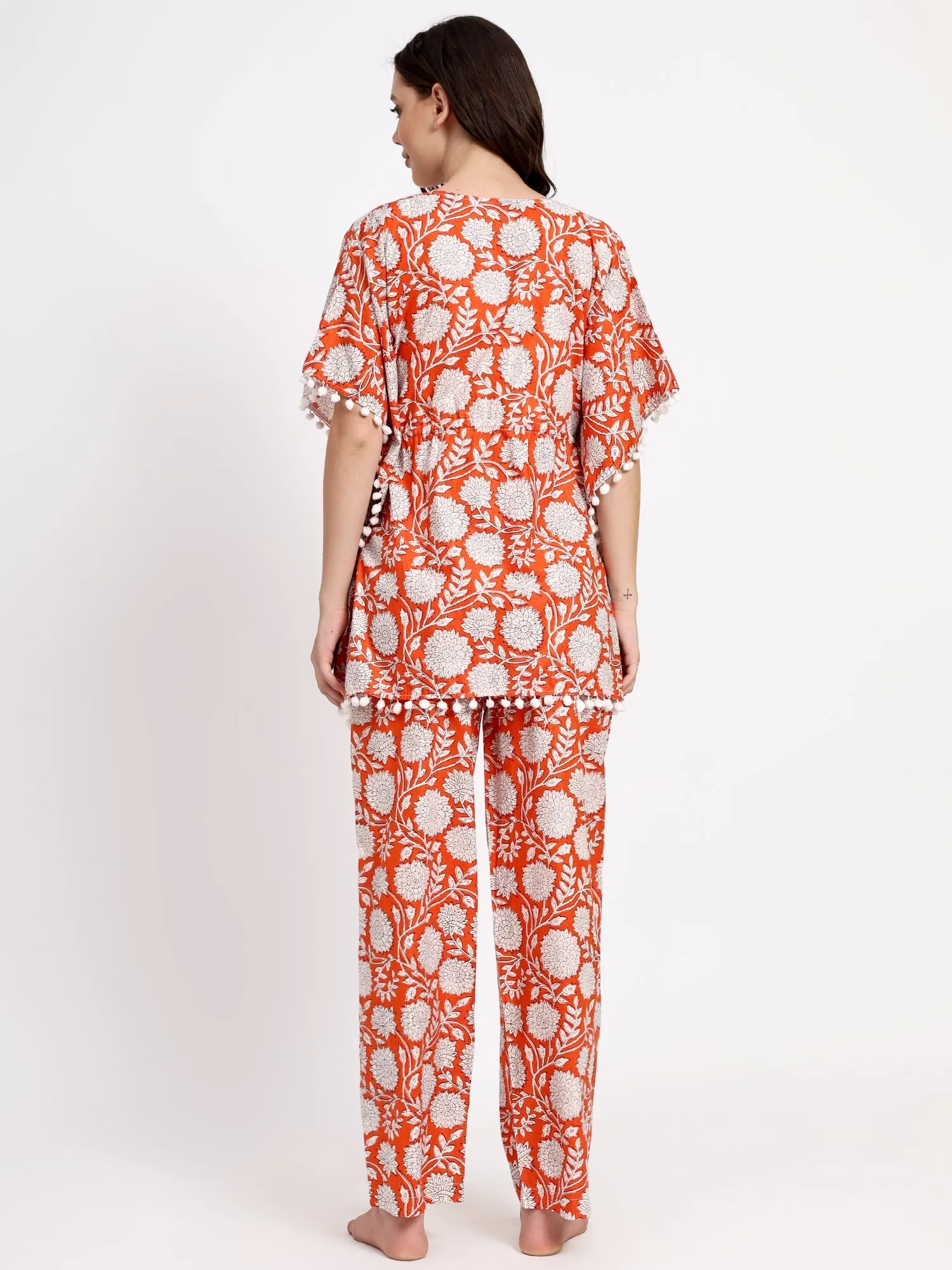 ORANGE SLUSH KAFTAAN LOUNGEWEAR