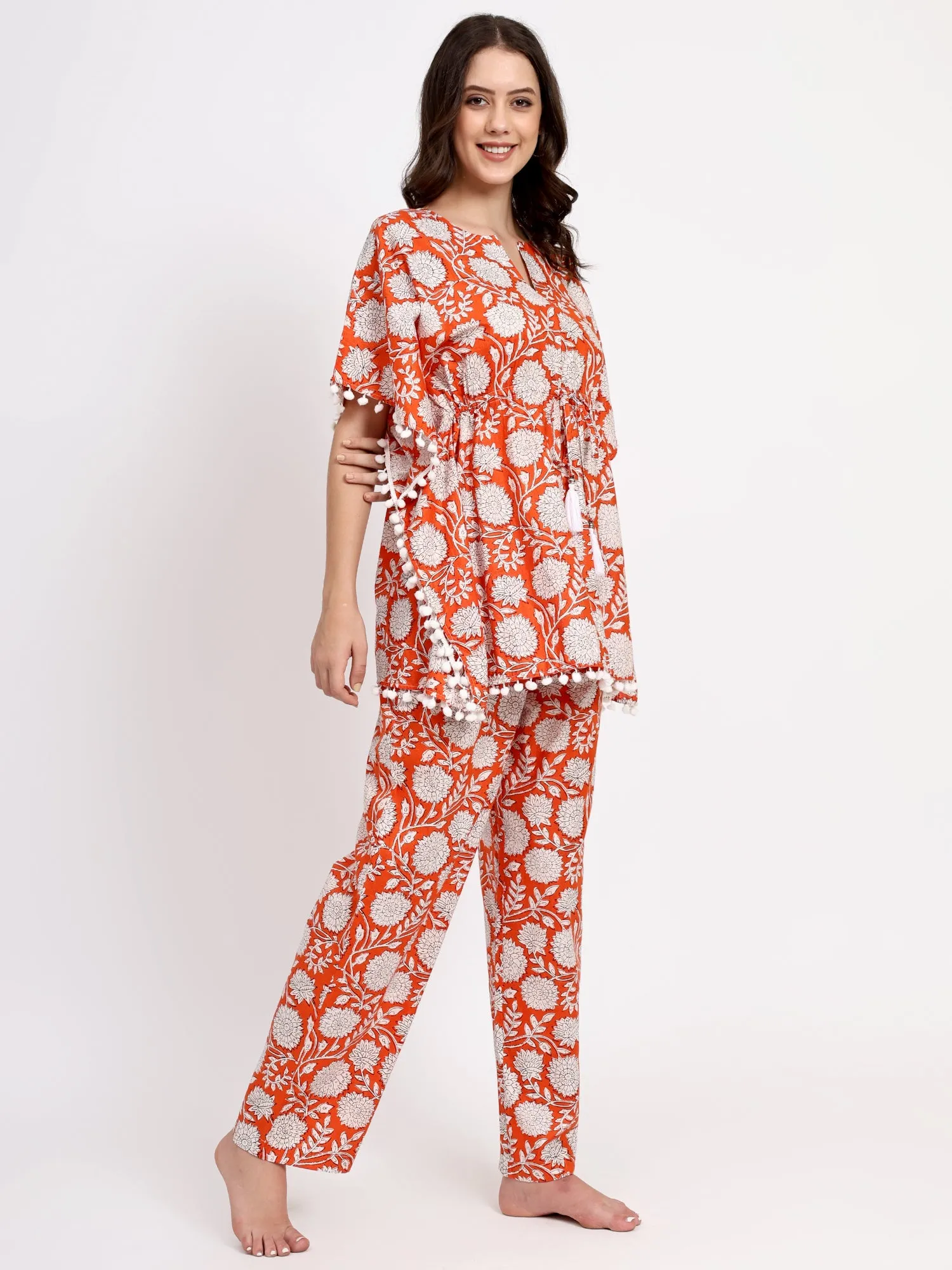 ORANGE SLUSH KAFTAAN LOUNGEWEAR