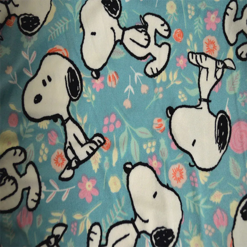 Peanuts Snoopy Floral Print Light Blue Lounge Pants