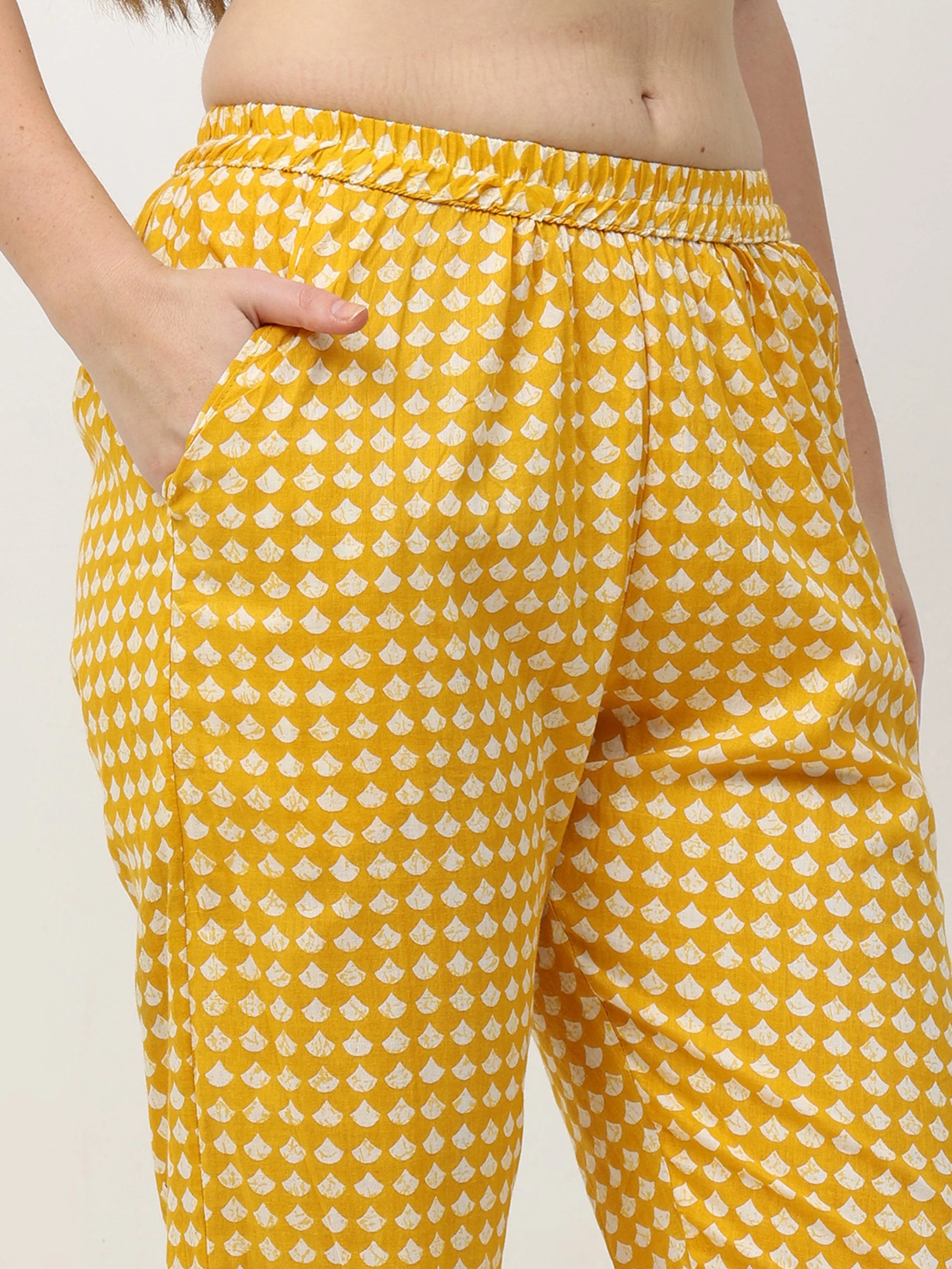 Pure Cotton Co-ord Sets Yellow