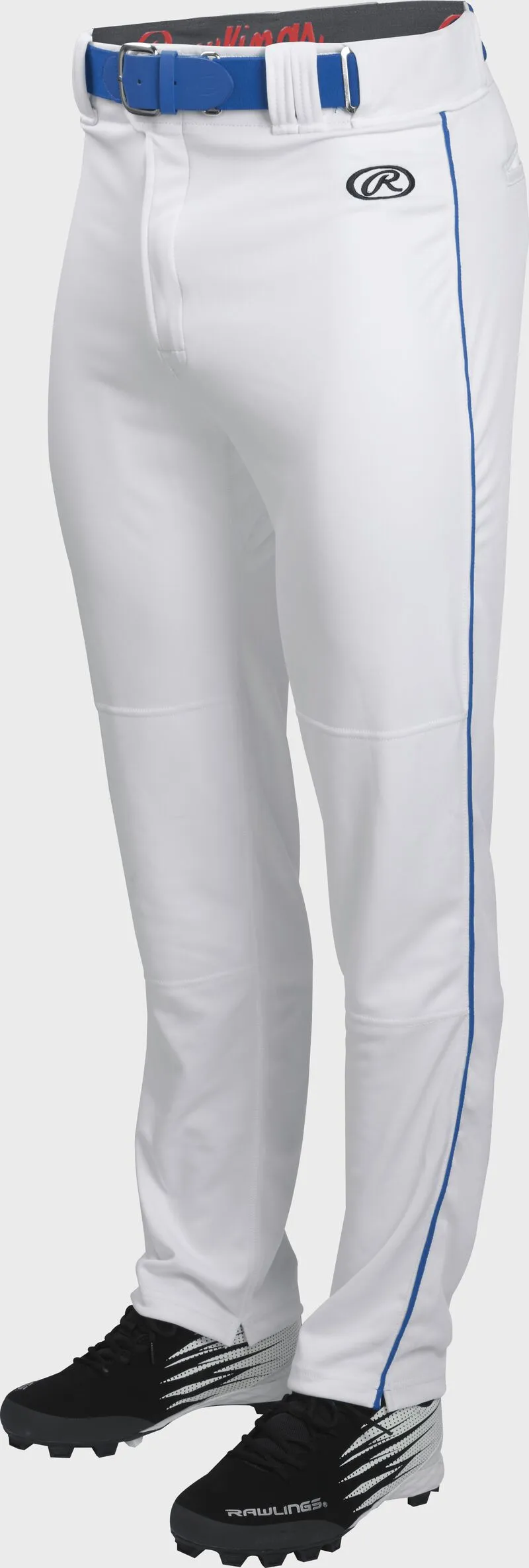 Rawlings Launch Piped Pant White/ Royal - Baseball Piped Pant