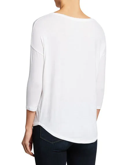 Relaxed Fit 3/4 Sleeve Boat Neck - More Colors