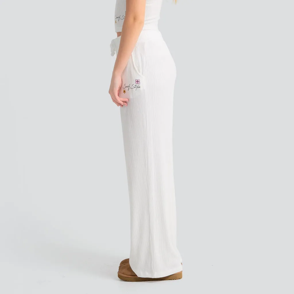 Ribbed Hacci Wide Leg Pant