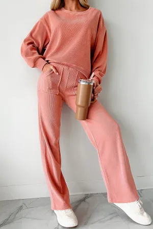 Ribbed Top and Pants Lounge Set