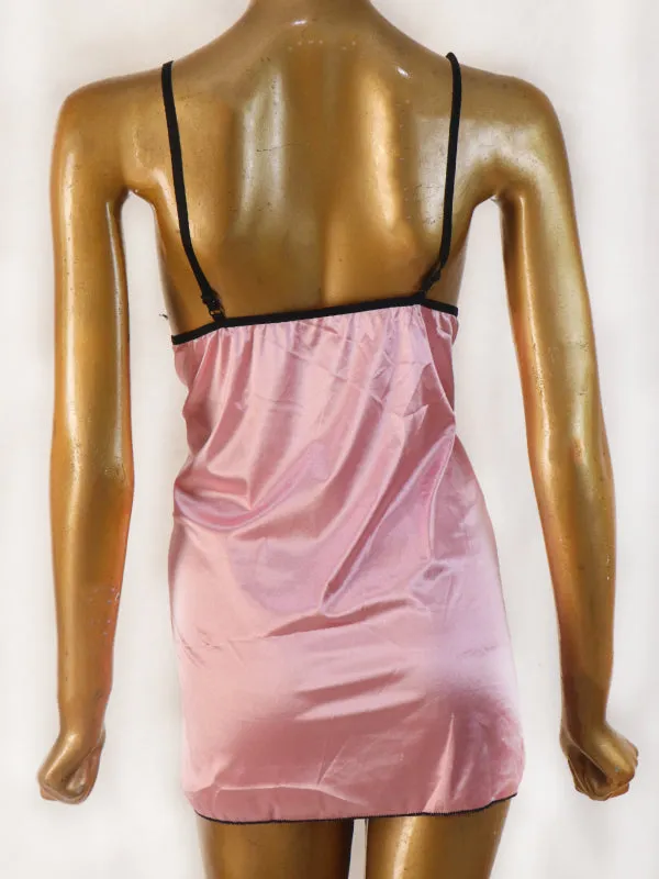 Satin Pink - Short Nighty For Women WSN04