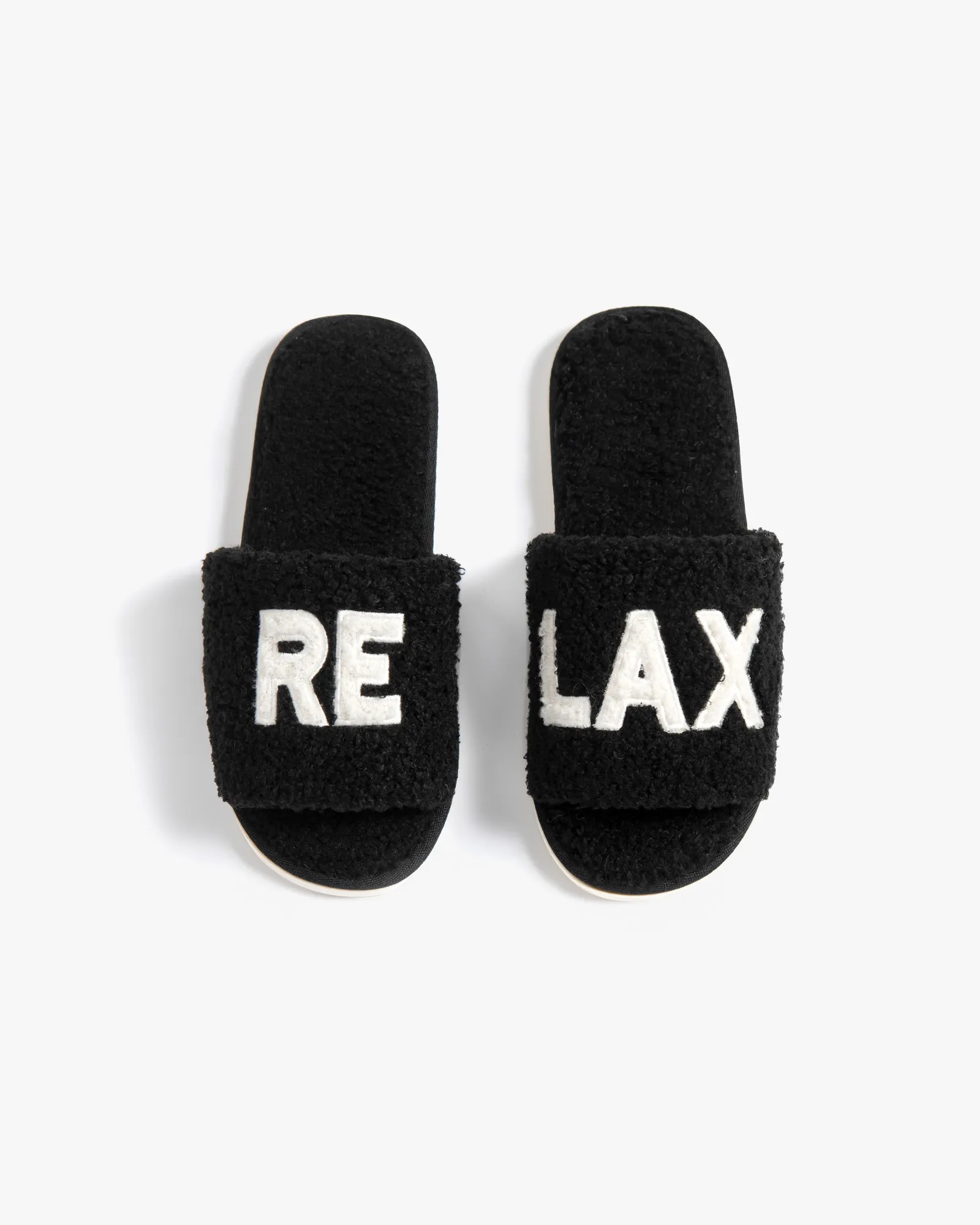 Serene Graphic Slippers | White / Black