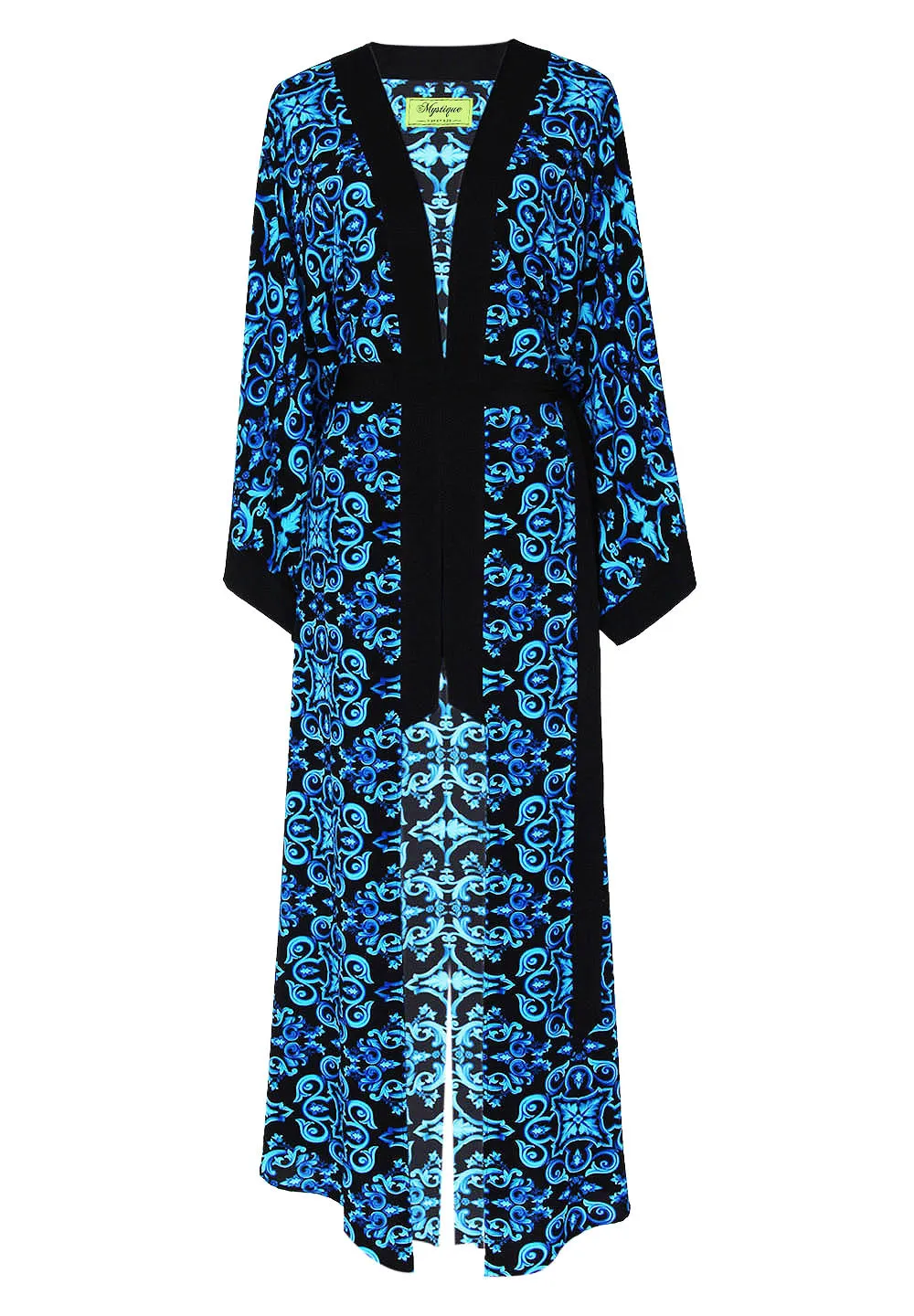 Siciliana - Bianca Maxi Split Kaftan (Black)