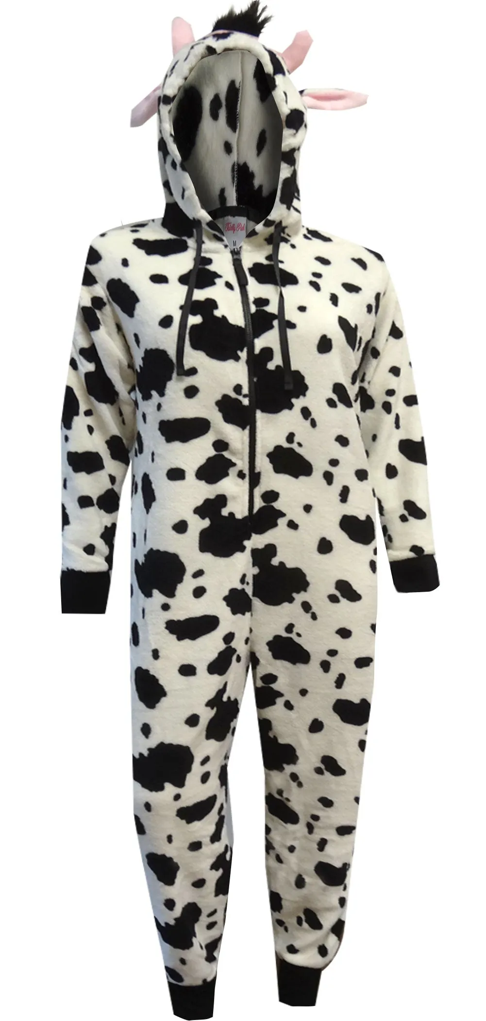 Spotted Cow One Piece Plush Pajama