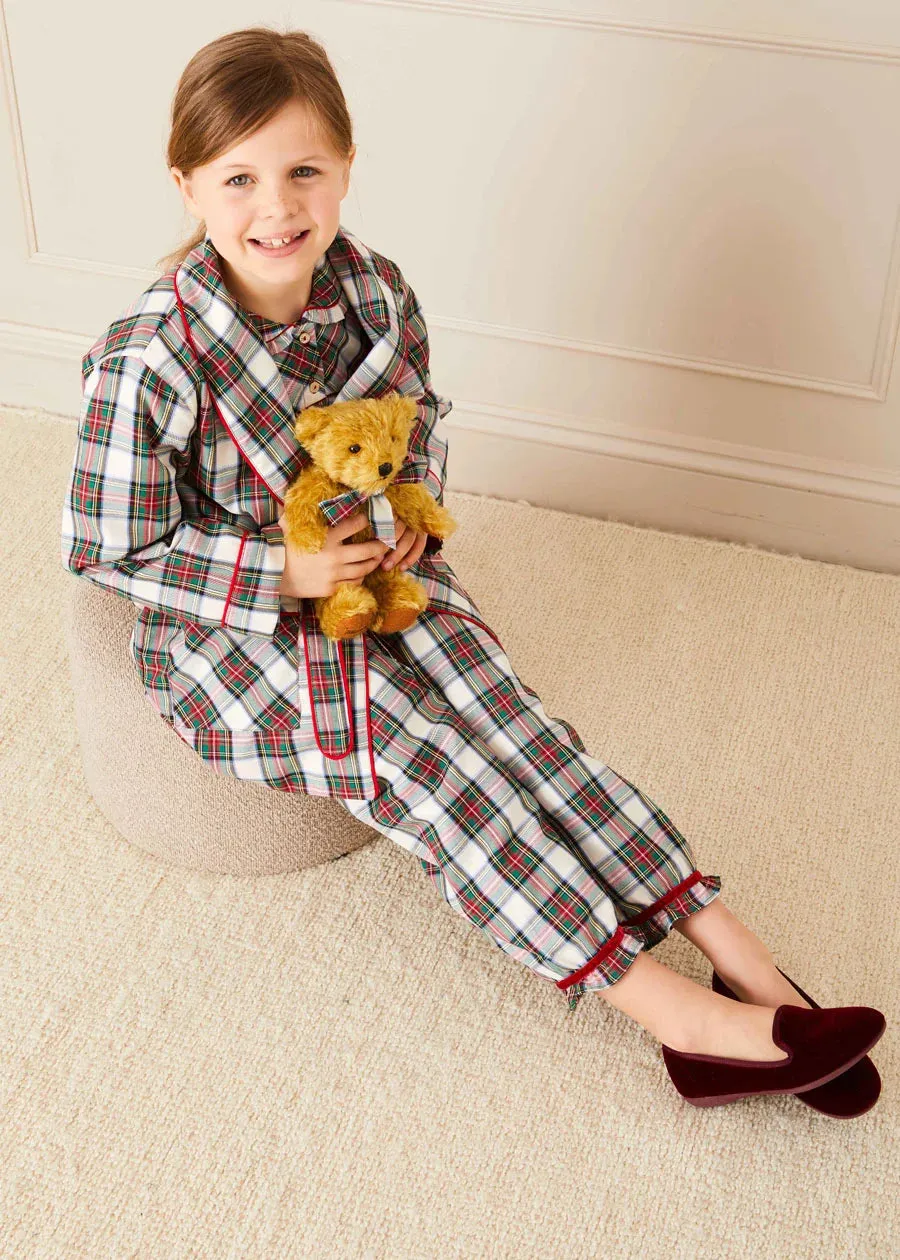 Sussex Tartan Dressing Gown in Red (2-10yrs)