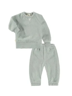 Sweatshirt and Sweatpant Loungewear Set - Gray