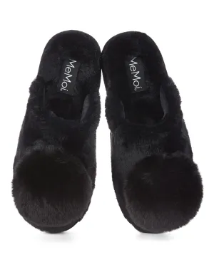 The Gloria Plush Pom-Pom Slippers