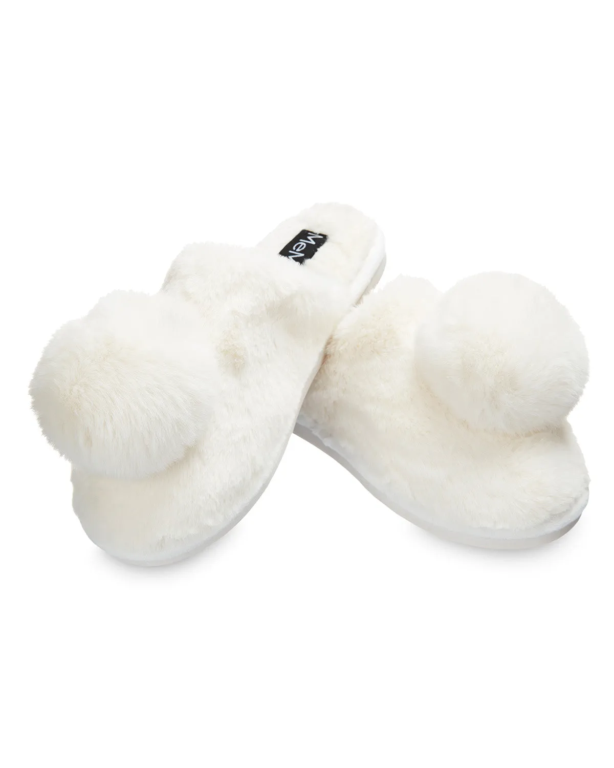 The Gloria Plush Pom-Pom Slippers