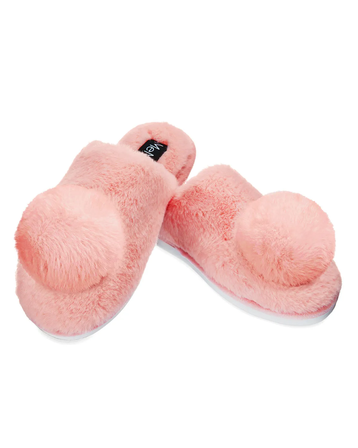 The Gloria Plush Pom-Pom Slippers