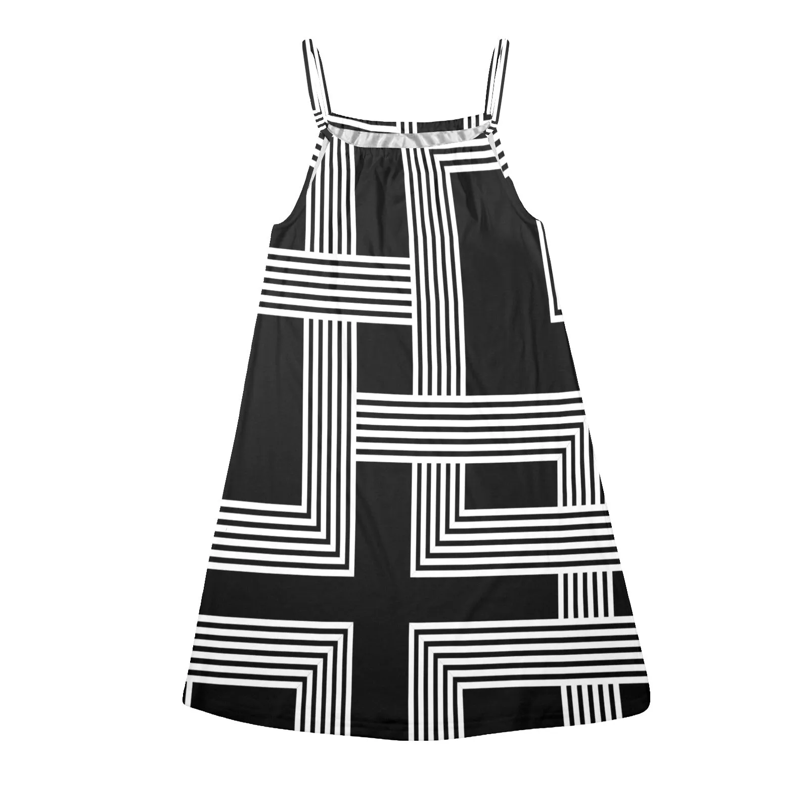 tracks 2 Drawstring Neck Sleeveless Dress (Model D68)