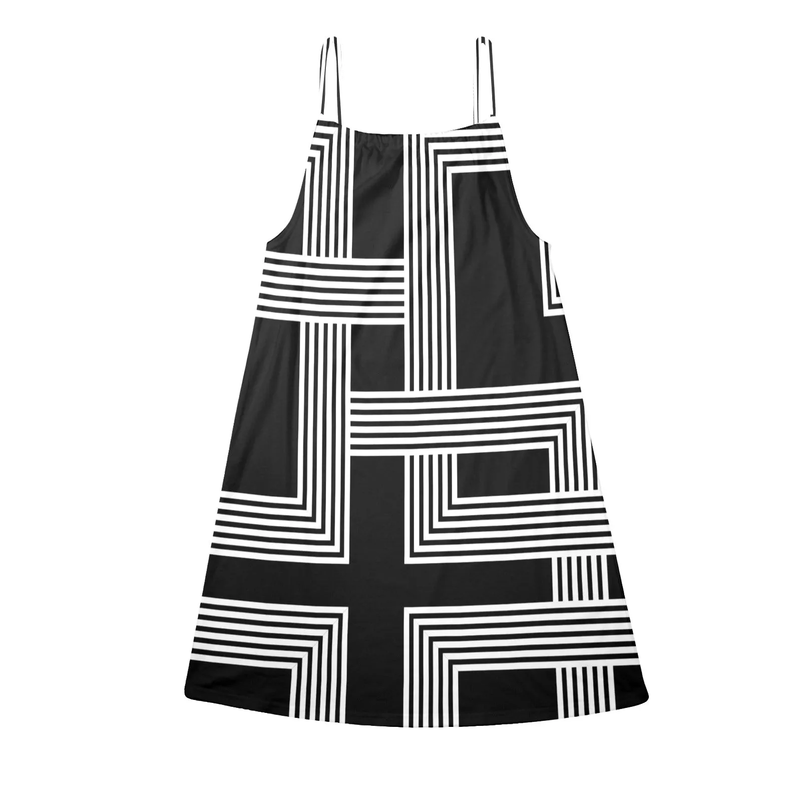 tracks 2 Drawstring Neck Sleeveless Dress (Model D68)