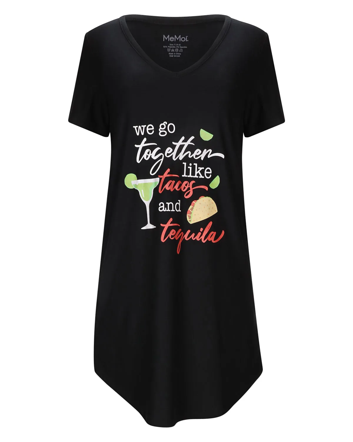 We Go Together Like Tacos And Tequila V-Neck Sleepshirt