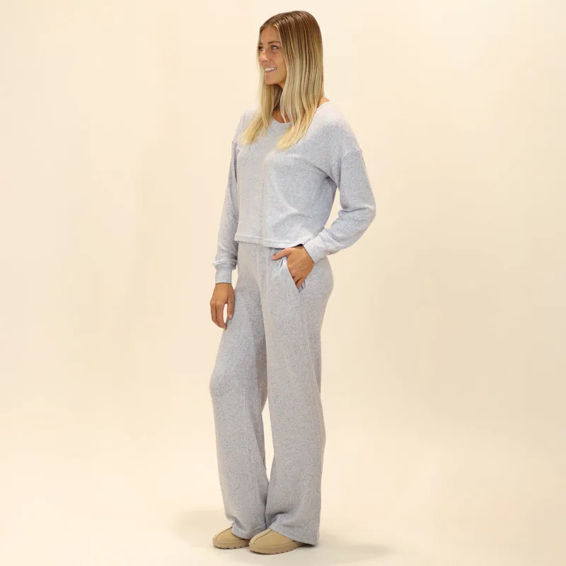 Wide Leg Hacci Lounge Pants