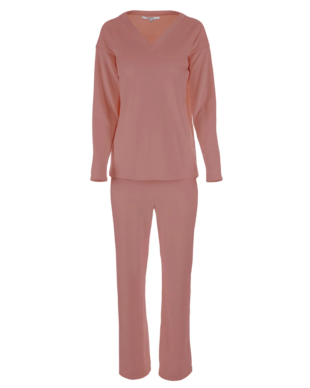 Women's 2 Piece Velour V-Neck Sweatshirt Lounge Set