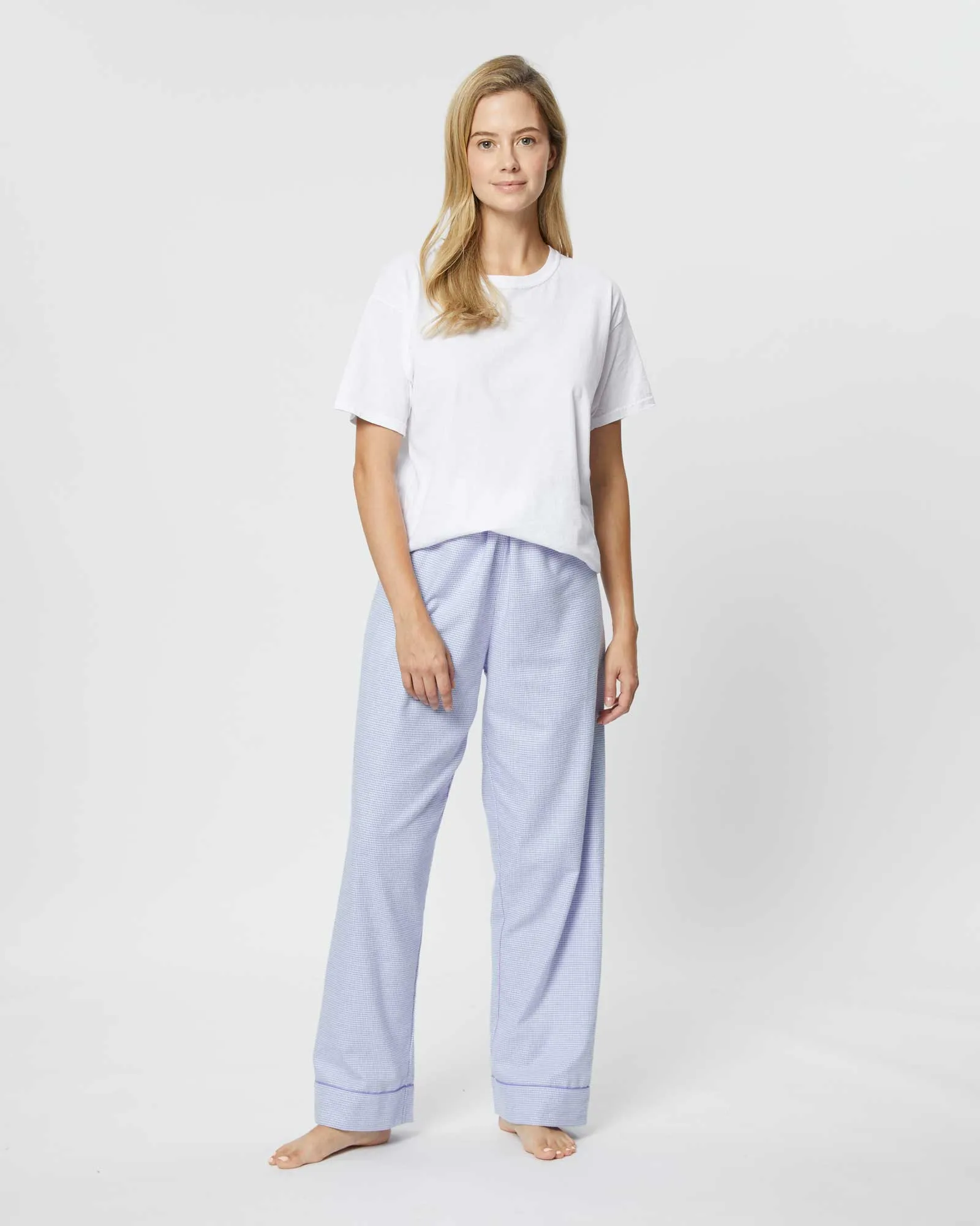 Women's Brushed Cotton Pajama Pants - Willet Blue