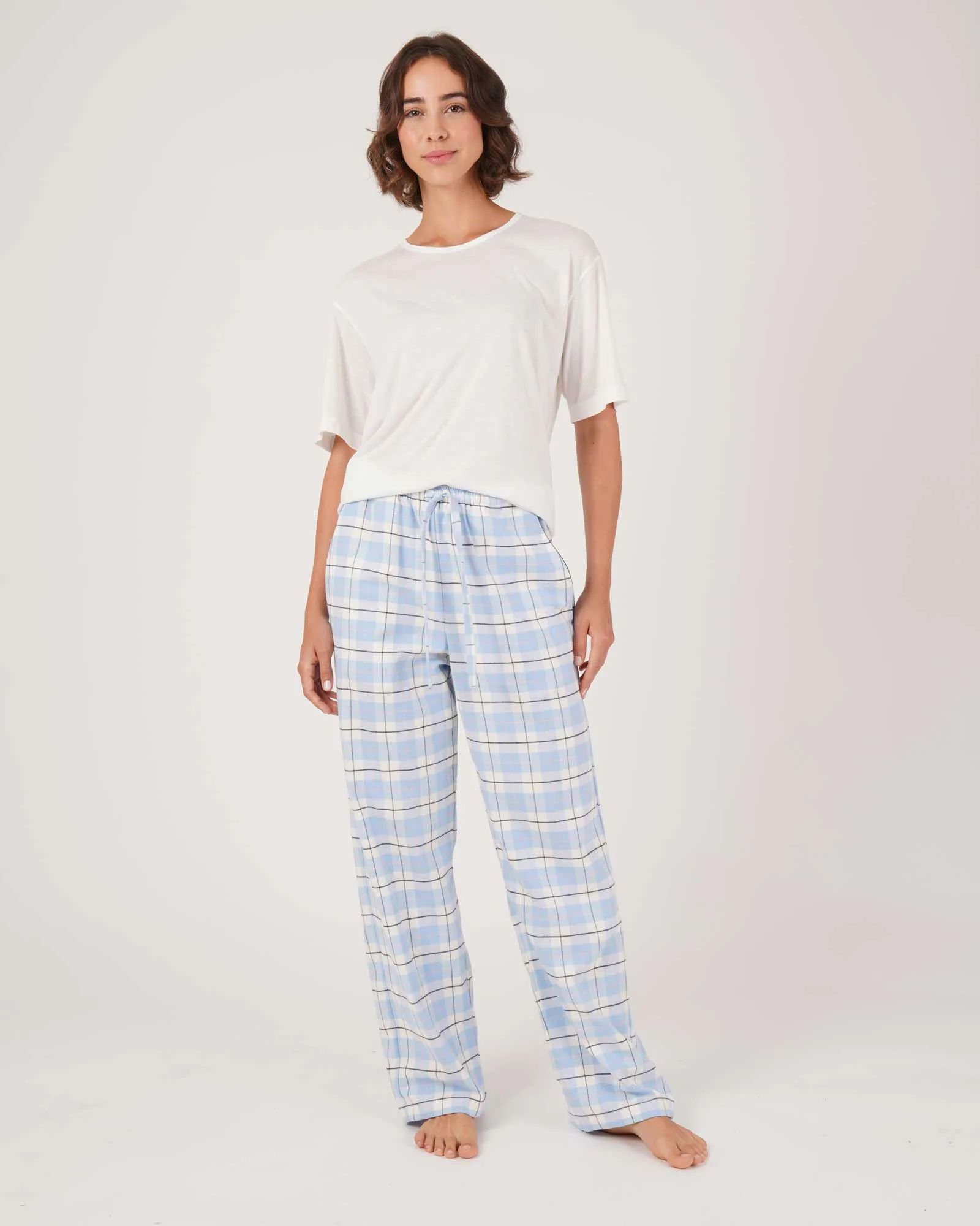 Women's Brushed Cotton Pyjama Trousers - Fulmer Check