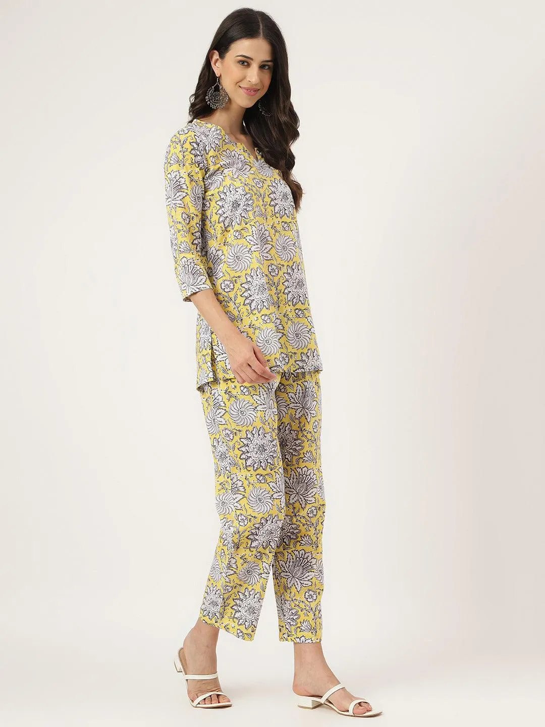 Yellow Printed Loungewear/Nightwear