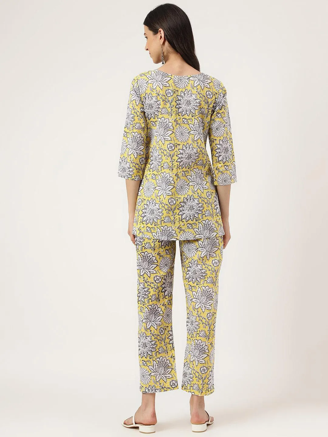 Yellow Printed Loungewear/Nightwear