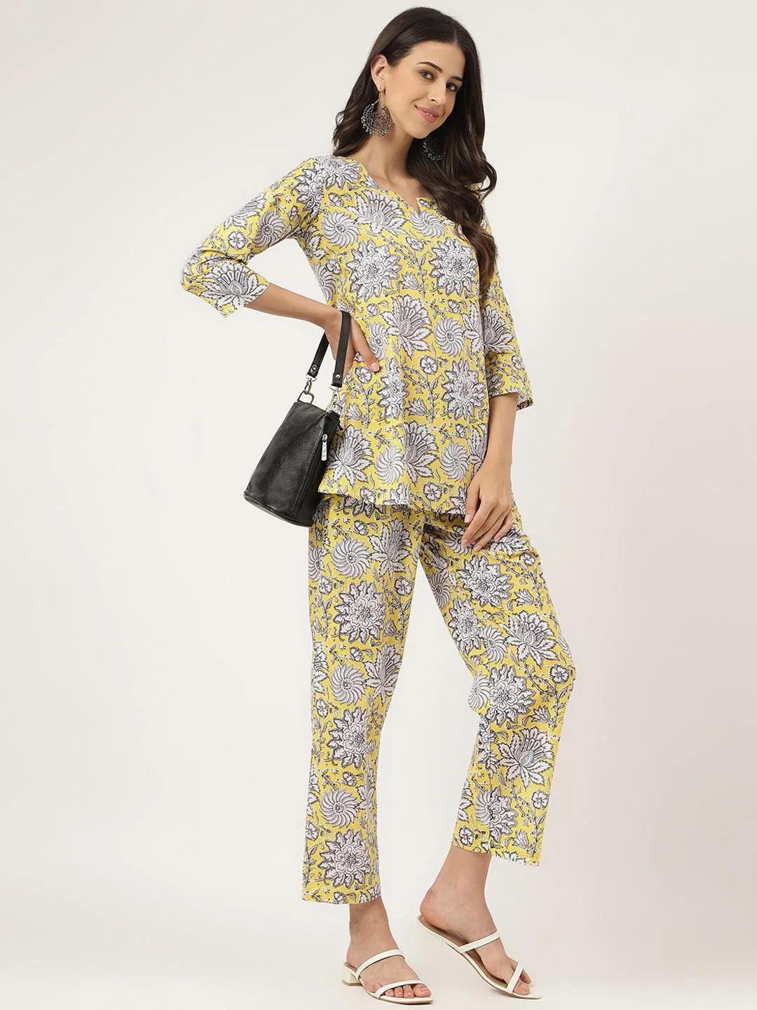 Yellow Printed Loungewear/Nightwear